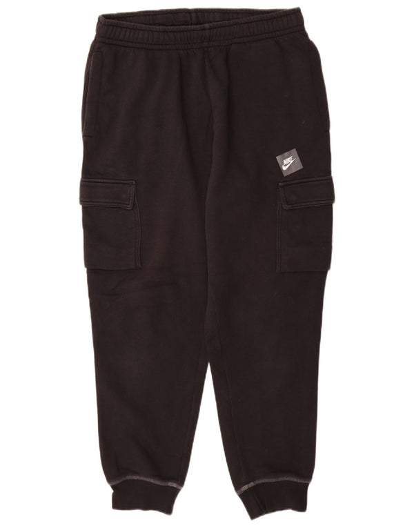 Pantaloni da tuta con grafica Nike Cargo da uomo, pantaloni da jogging, cotone medio nero