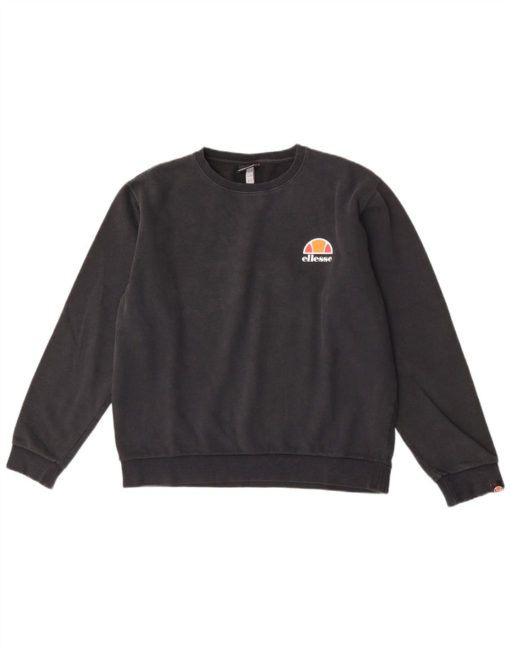 Felpa da donna Ellesse Maglione UK 14 Large Nero Cotone