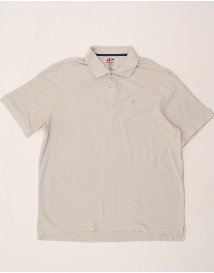 IZOD Mens Polo Shirt 2XL Grey Polyester Vintage Izod and Second-Hand Izod from Messina Hembry 