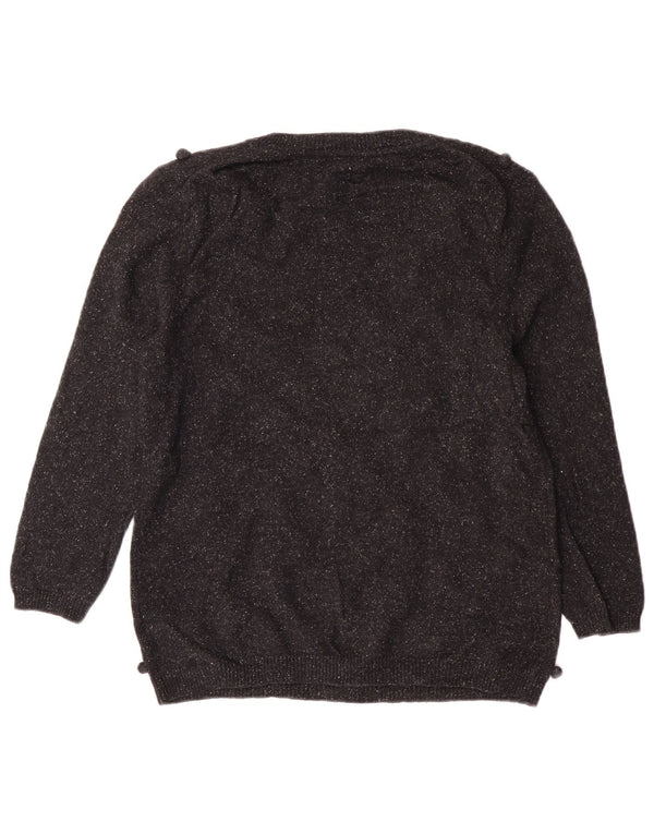 Maglione da donna con scollo a barca Hobbs UK 14 classico in lana nera media