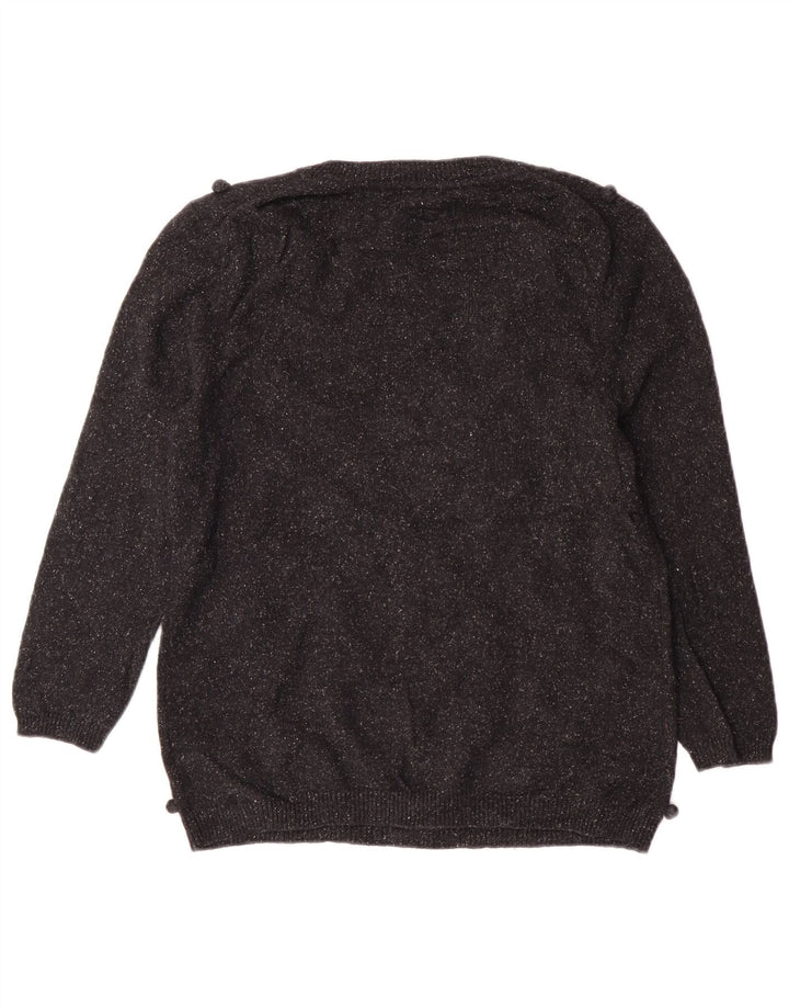 Maglione da donna con scollo a barca Hobbs UK 14 classico in lana nera media