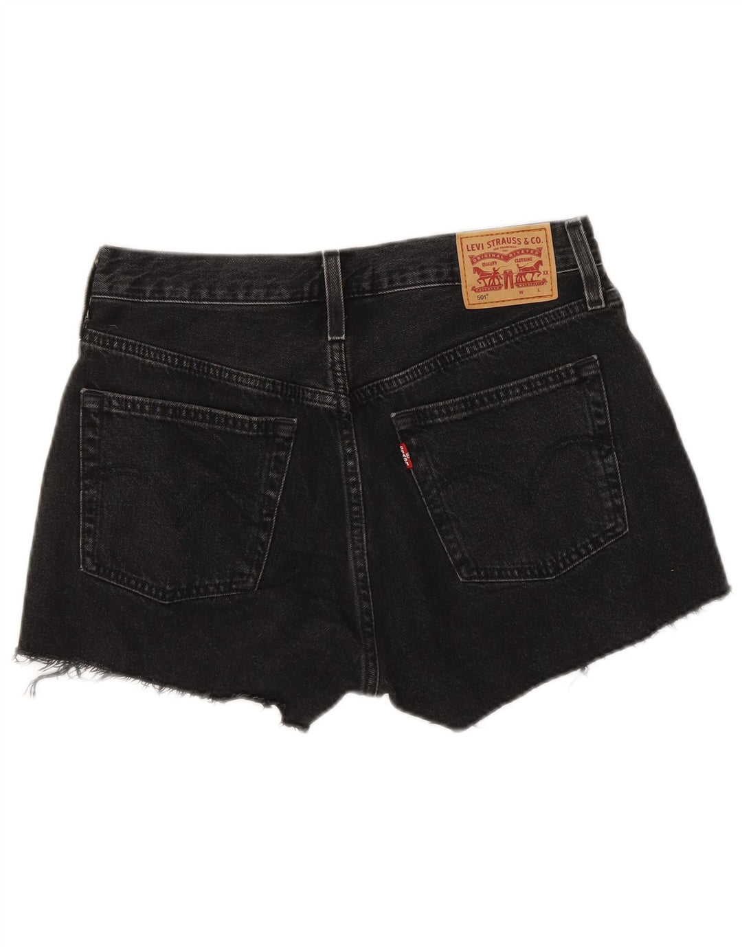 Pantaloncini di jeans a vita alta Levi's 501 da donna W28 Grigio medio