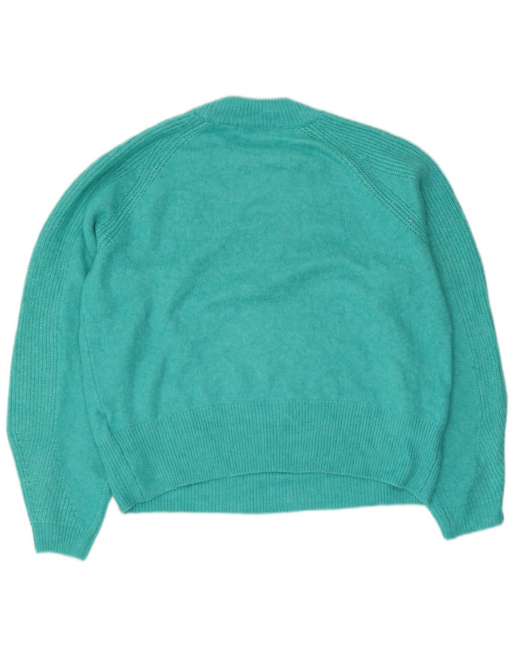 Maglione maglione girocollo da donna Marks & Spencer UK 14 Acrilico blu medio