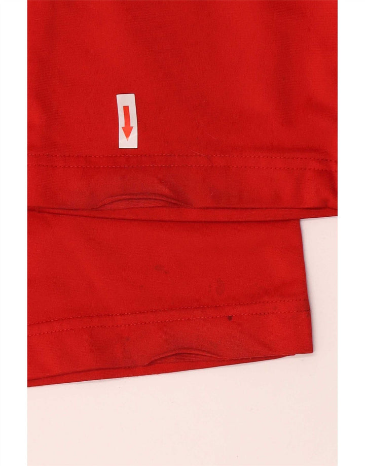 Pantaloni da tuta da uomo Adidas in poliestere rosso medio