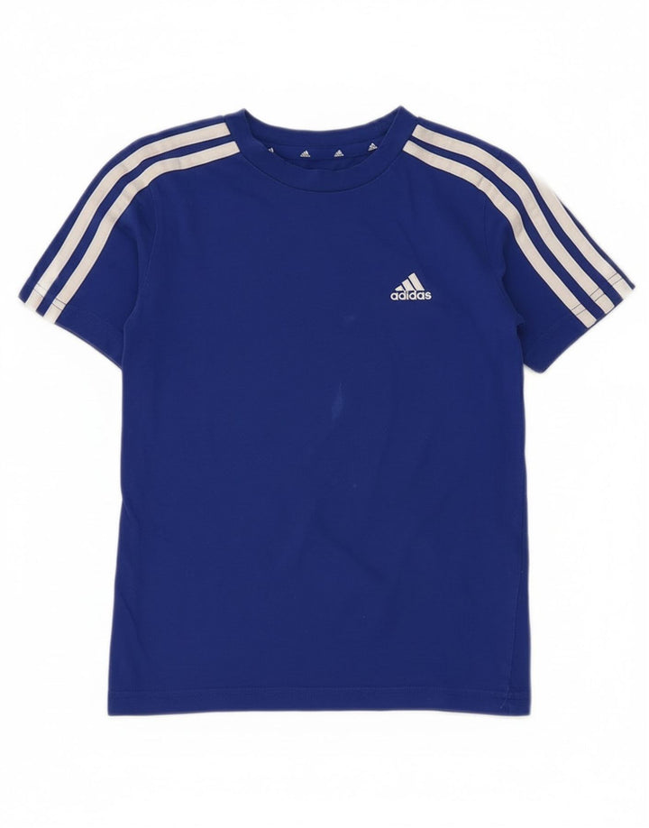 T-shirt Adidas da ragazzo Top 7-8 anni in cotone blu