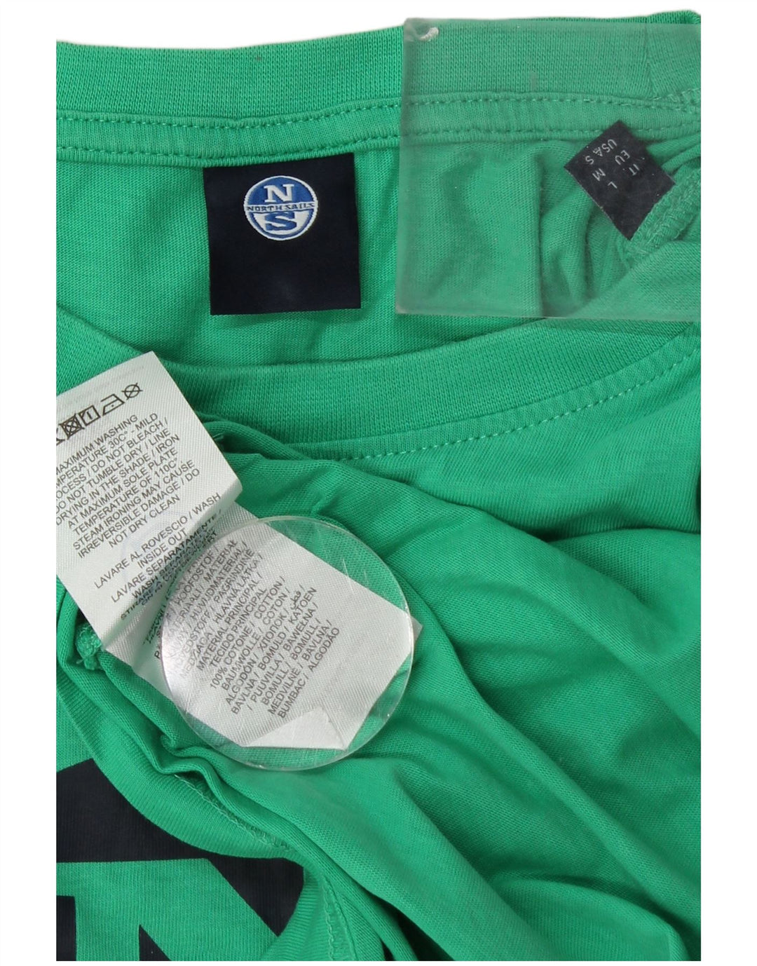 T-shirt grafica da uomo North Sails in cotone verde medio
