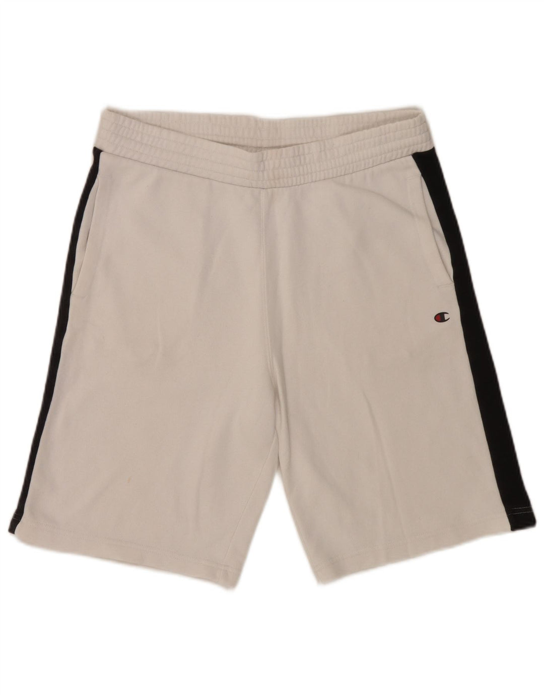 Pantaloncini sportivi da uomo Champion grandi in cotone color block bianco