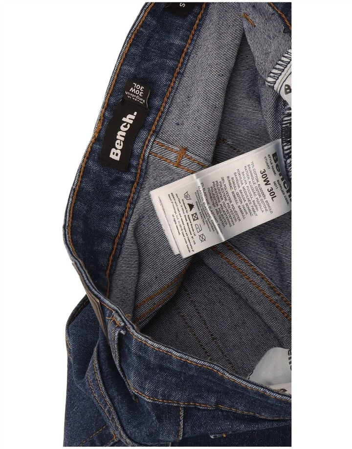 Jeans dritti da uomo Bench W30 L30 in cotone blu navy