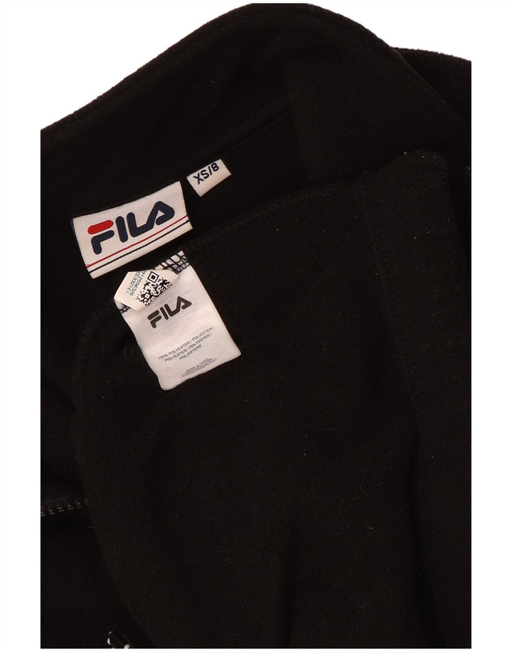 Maglia da donna in pile con grafica oversize Fila UK 8 Small Black Colourblock