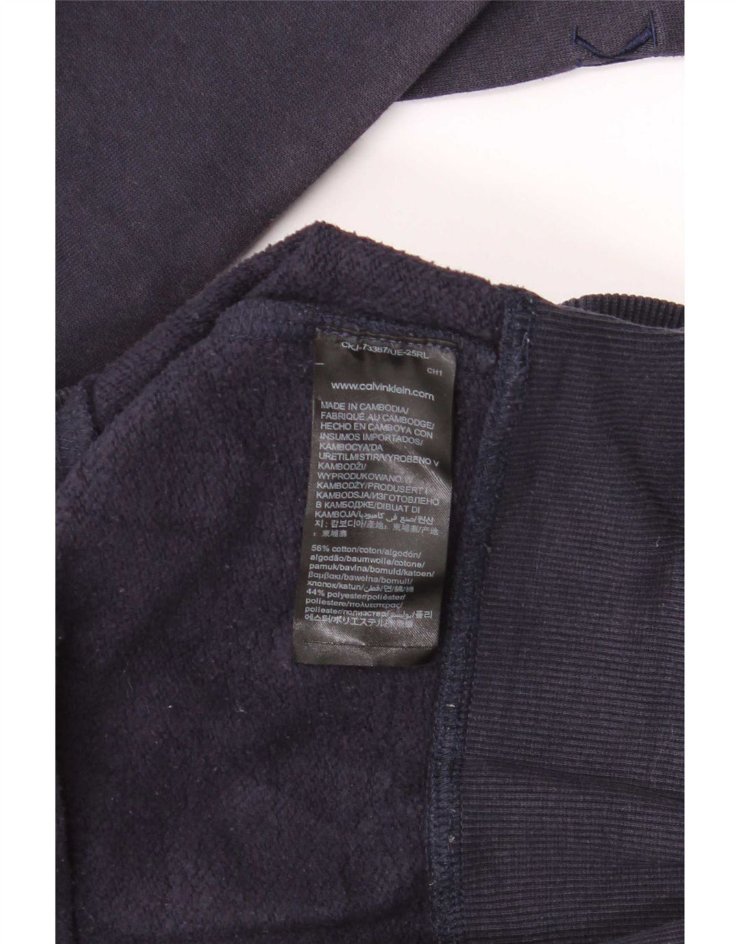 Calvin Klein Jeans Uomo Felpa Maglione Medio Blu Navy Cotone