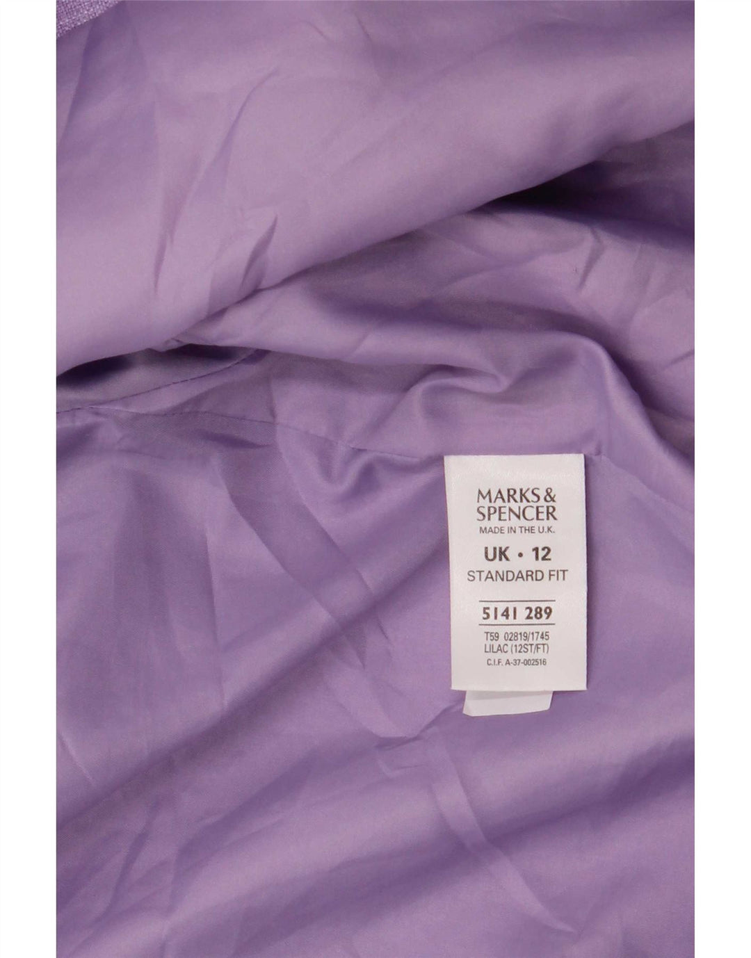 Giacca blazer standard a 1 bottone Marks & Spencer da donna UK 12 viola medio