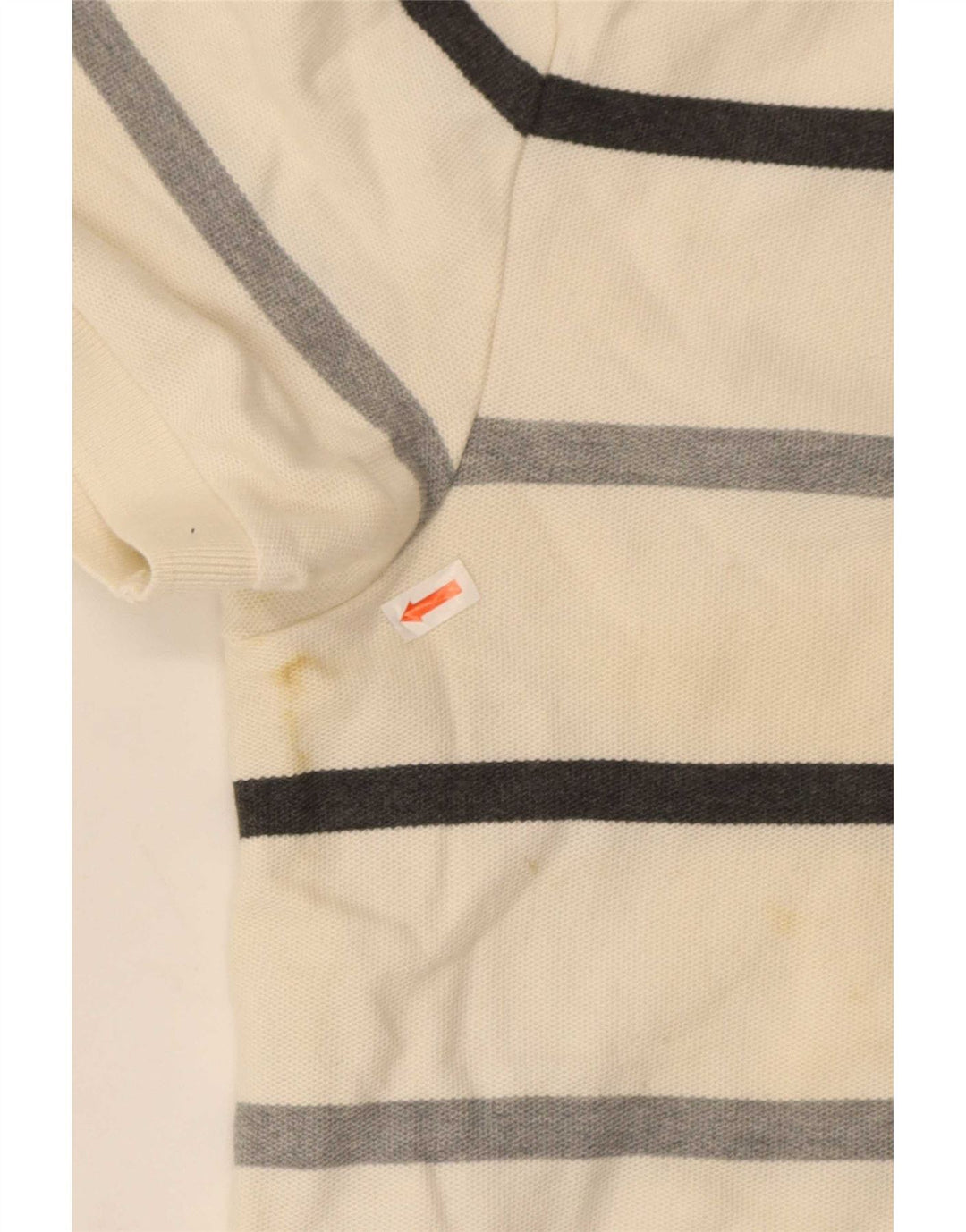 Polo Nike da uomo in cotone a righe bianche medie