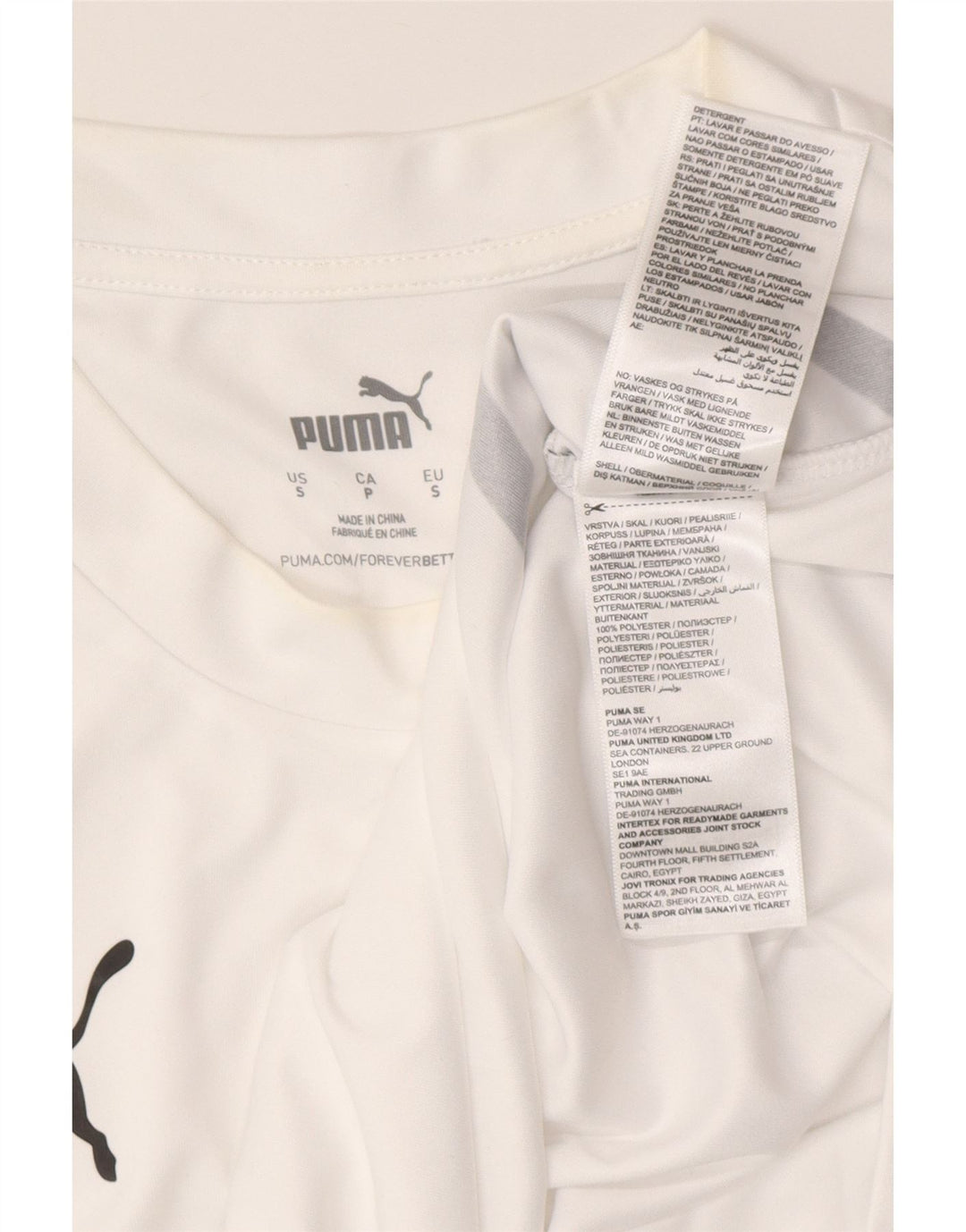 Puma T-shirt grafica da uomo Deutshland Top in poliestere a righe bianche piccole