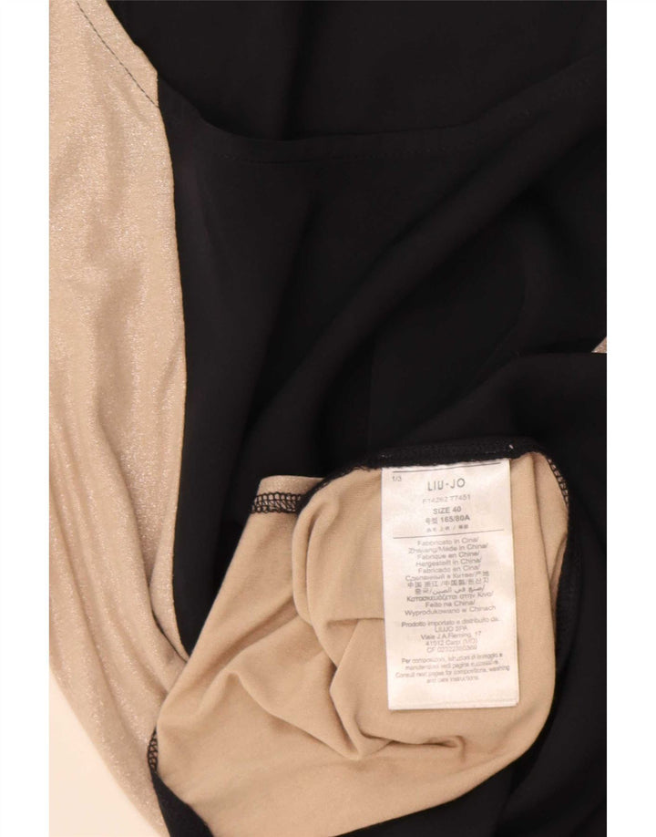 Canotta Donna Liu Jo IT 40 Small Nero Poliestere Colourblock