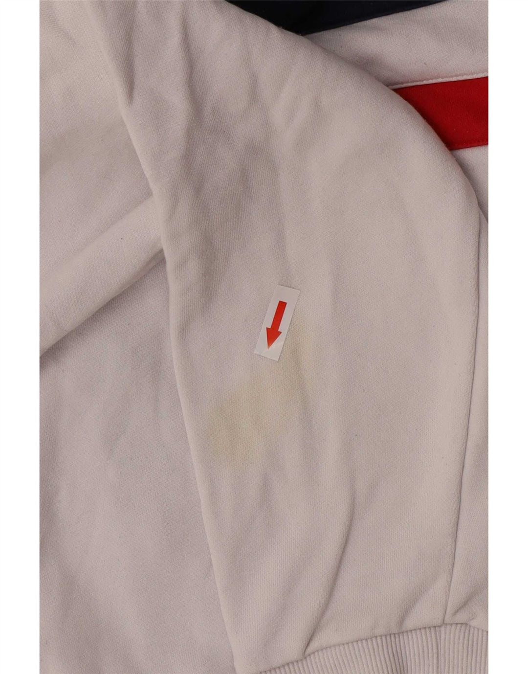 Maglione con cappuccio e zip da uomo Fila in cotone color block bianco medio
