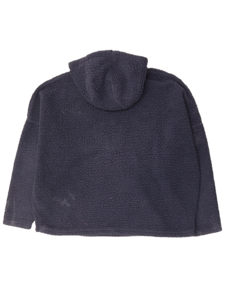 Maglione con cappuccio in pile oversize da donna Ellesse UK 10 Small Blu Navy