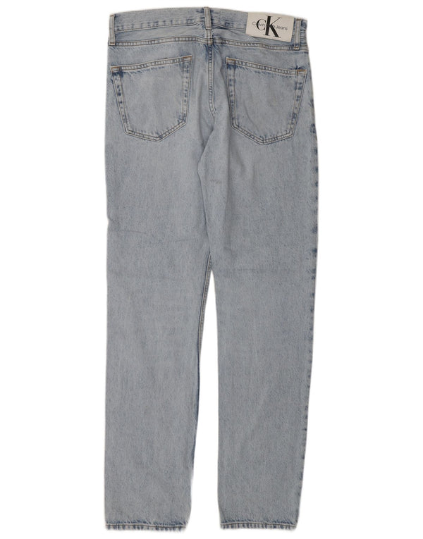Jeans dritti da uomo Calvin Klein W29 L32 cotone blu