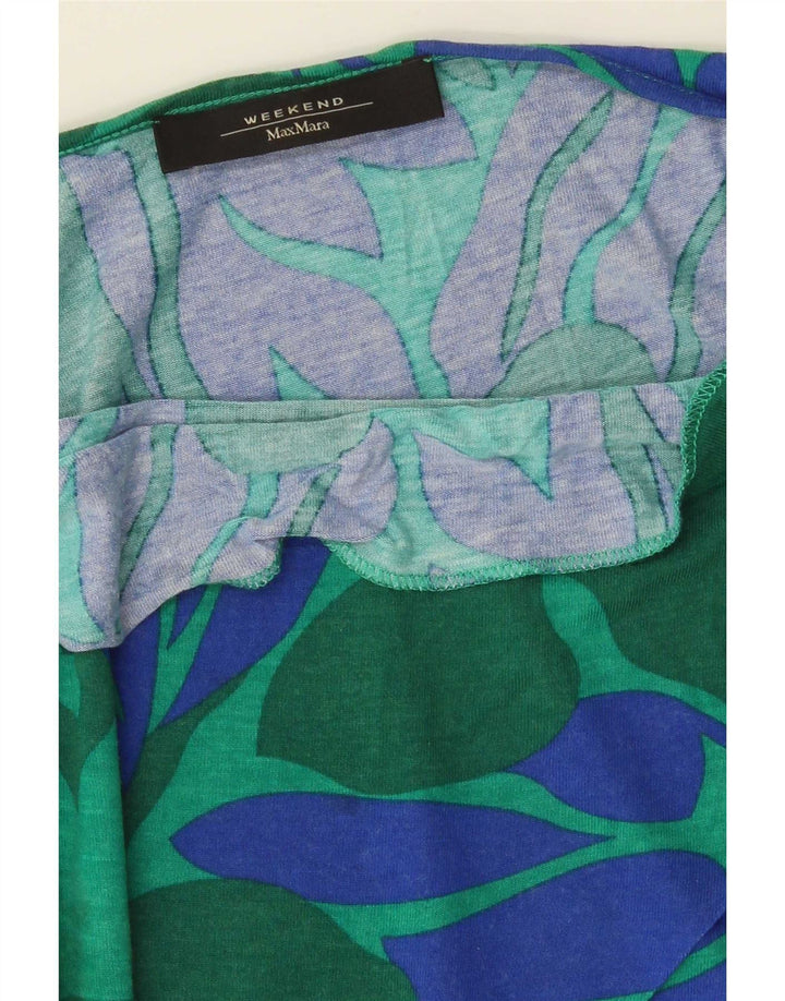 Max Mara Camicetta da weekend da donna Top UK 12 Blu medio floreale