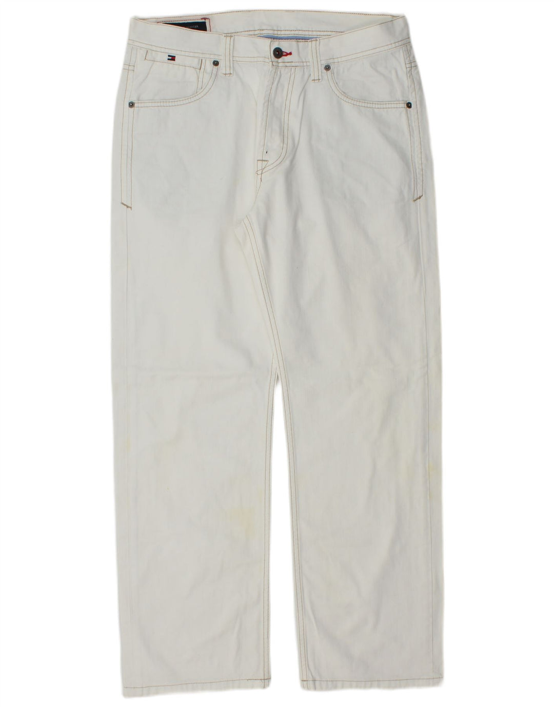 TOMMY HILFIGER Jeans dritti da uomo W34 L29 cotone blu