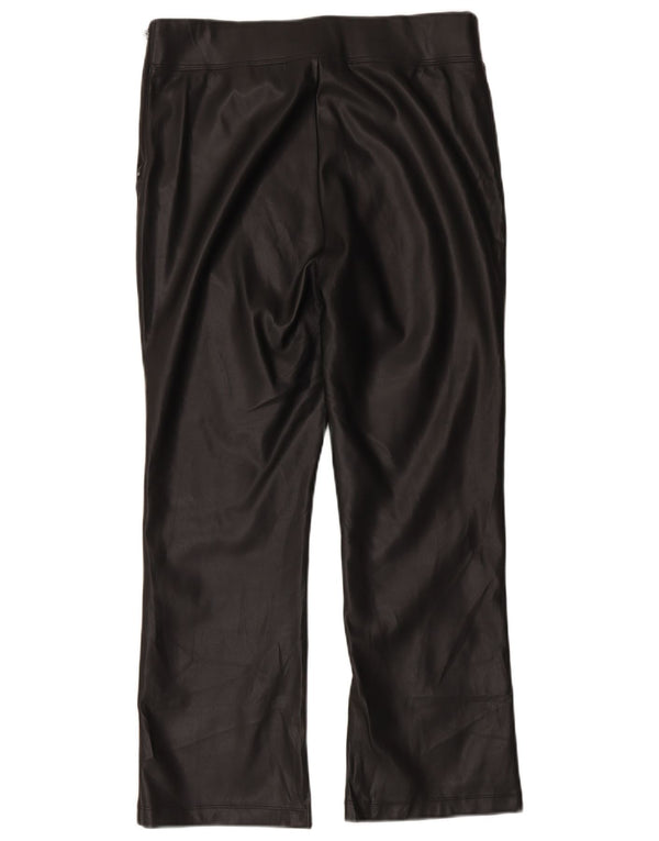 Pantaloni da donna in ecopelle a vita alta Marks & Spencer UK 16 Large W34 L27