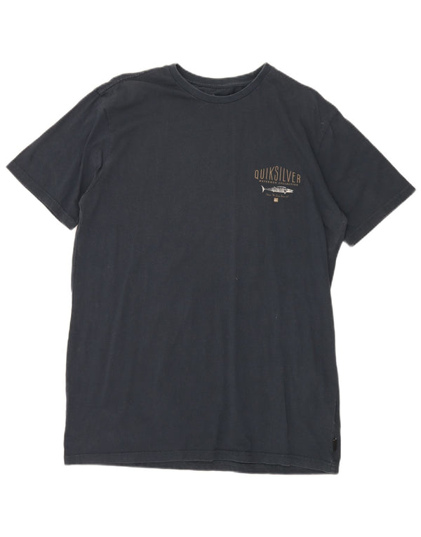 T-shirt grafica da uomo con vestibilità regolare Quiksilver, taglia grande, in cotone blu navy