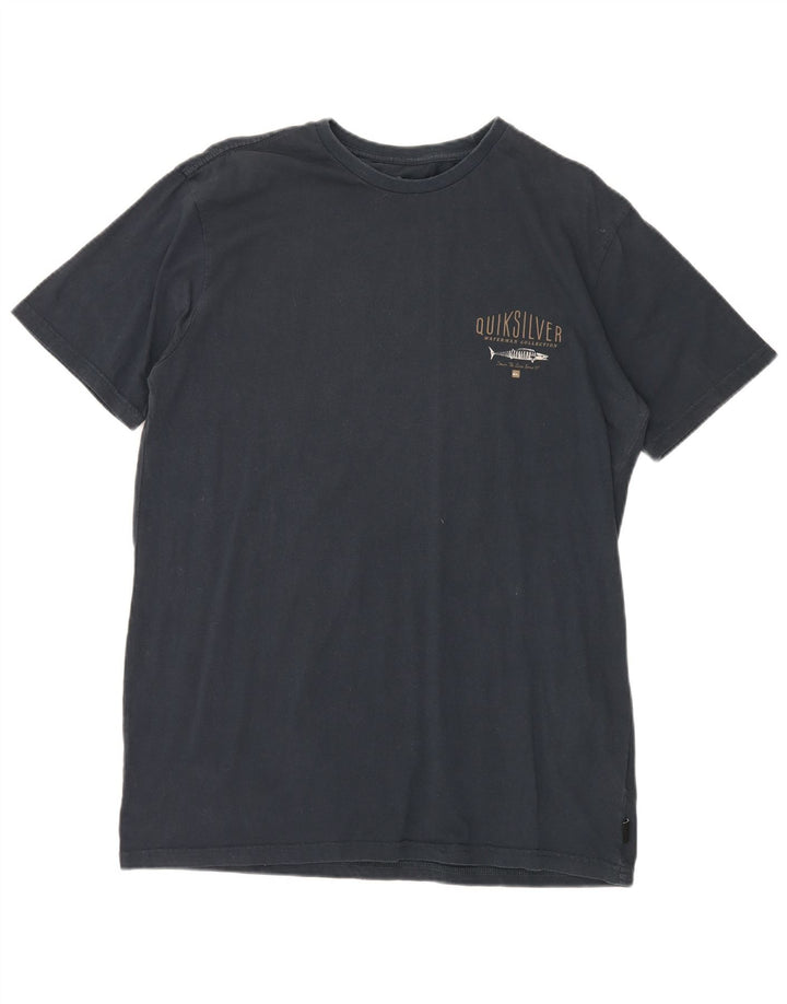 T-shirt grafica da uomo con vestibilità regolare Quiksilver, taglia grande, in cotone blu navy