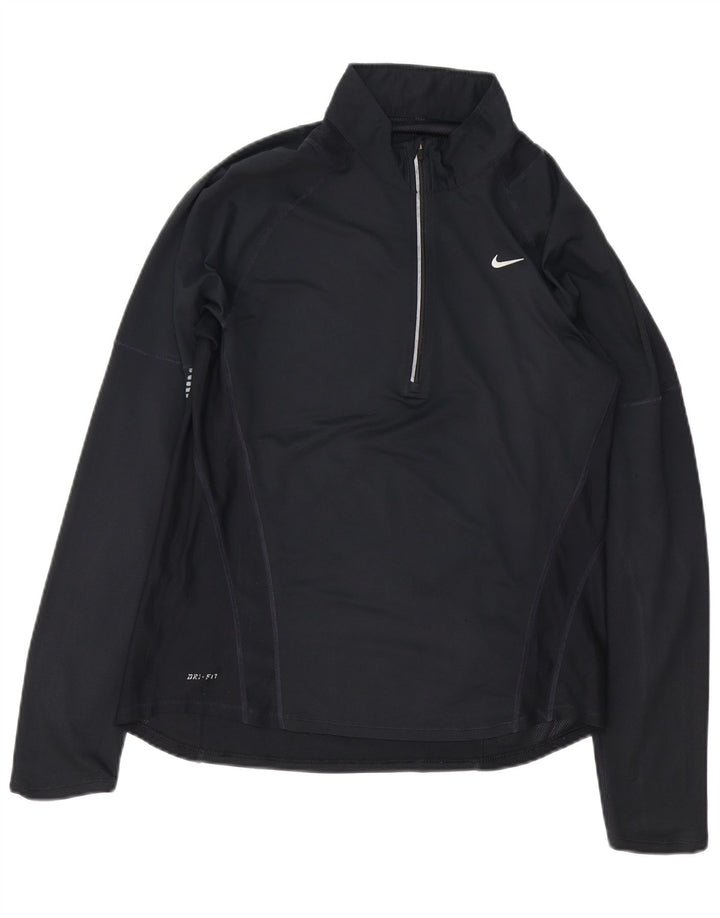 Top della tuta pullover Nike Dri Fit da uomo UK 38/40 medio blu navy