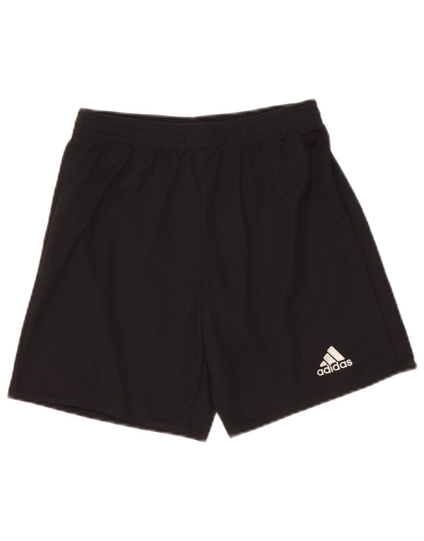 Pantaloncini sportivi Adidas Climalite da ragazzo 9-10 anni in poliestere nero