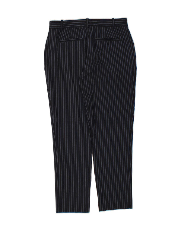 PINKO Womens Slim Chino Trousers UK 8 Small W27 L27 Navy Blue Pinstripe