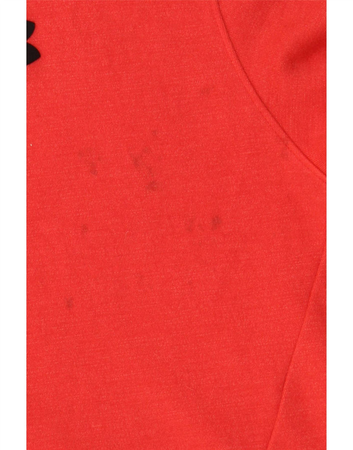 Felpa con cappuccio da bambino UNDER ARMOUR 15-16 anni XL in cotone rosso