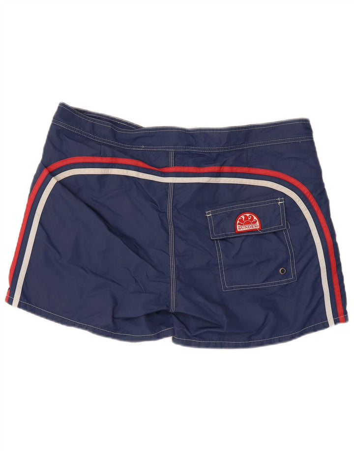 Pantaloncini da bagno da uomo Sundek grandi in nylon blu navy