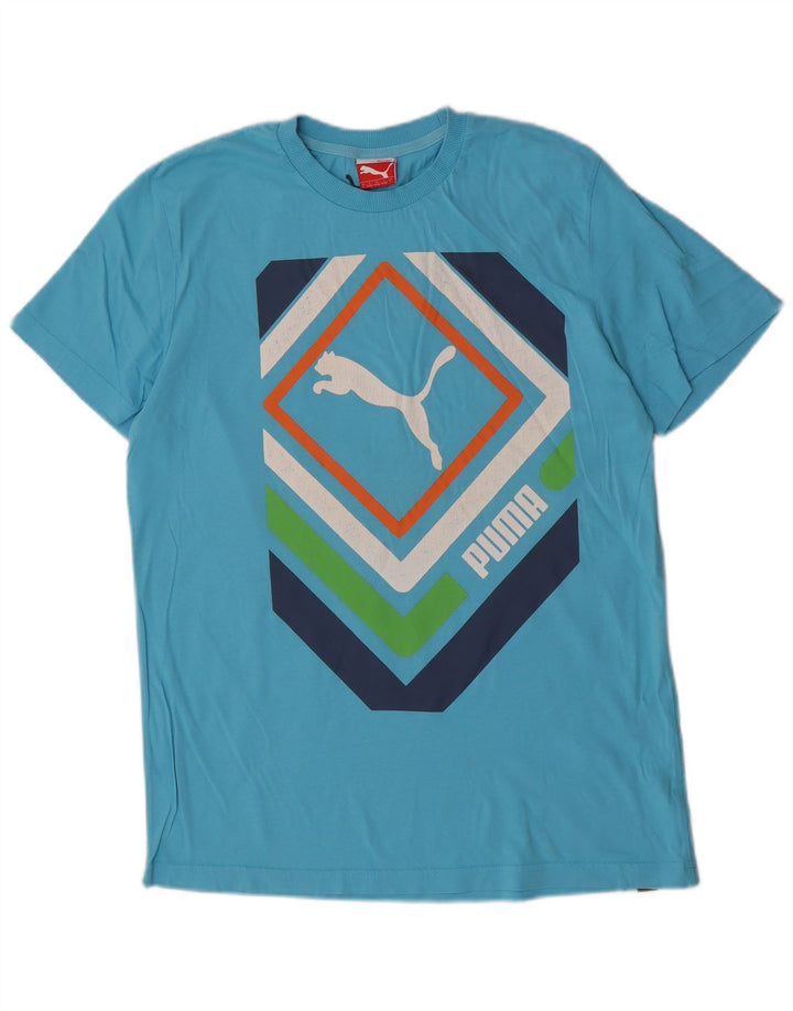 T-shirt grafica da uomo Puma grande blu