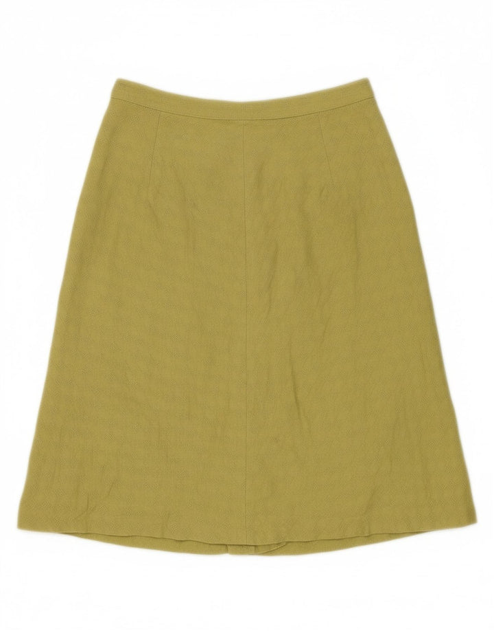 VINTAGE Womens A-Line Skirt W28 Medium Green Geometric Vintage Vintage and Second-Hand Vintage from Messina Hembry 