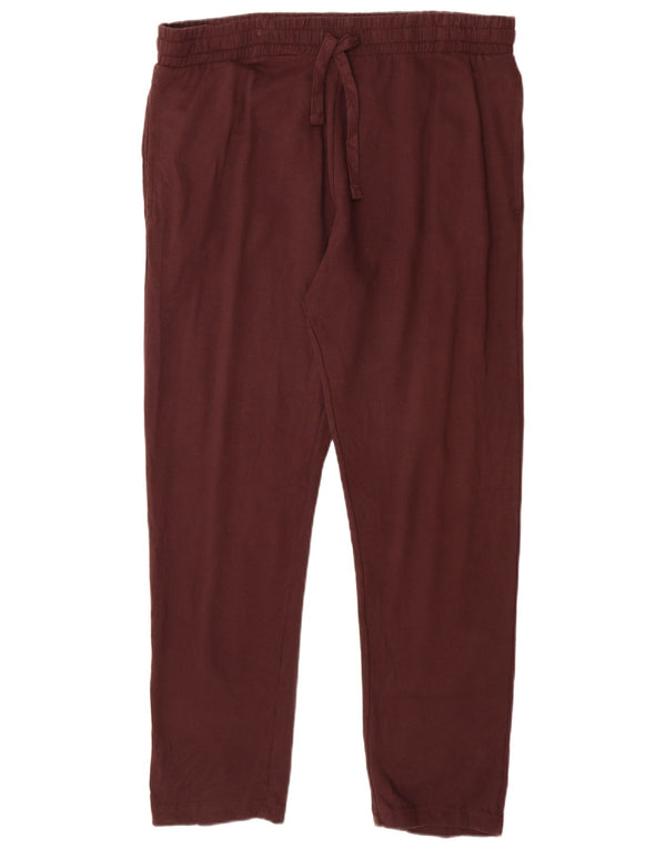 Pantaloni da tuta da donna Marks & Spencer UK 18 XL Cotone bordeaux