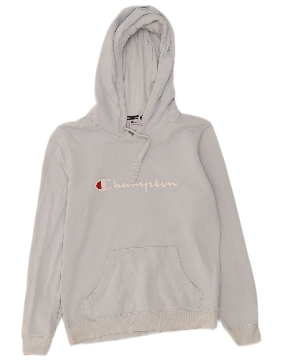 Maglione con cappuccio grafico da uomo Champion piccolo in cotone blu