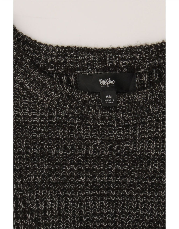 MOSSIMO Womens Longline Boat Neck Jumper Sweater UK 14 Medium Grey Acrylic Vintage Mossimo and Second-Hand Mossimo from Messina Hembry 
