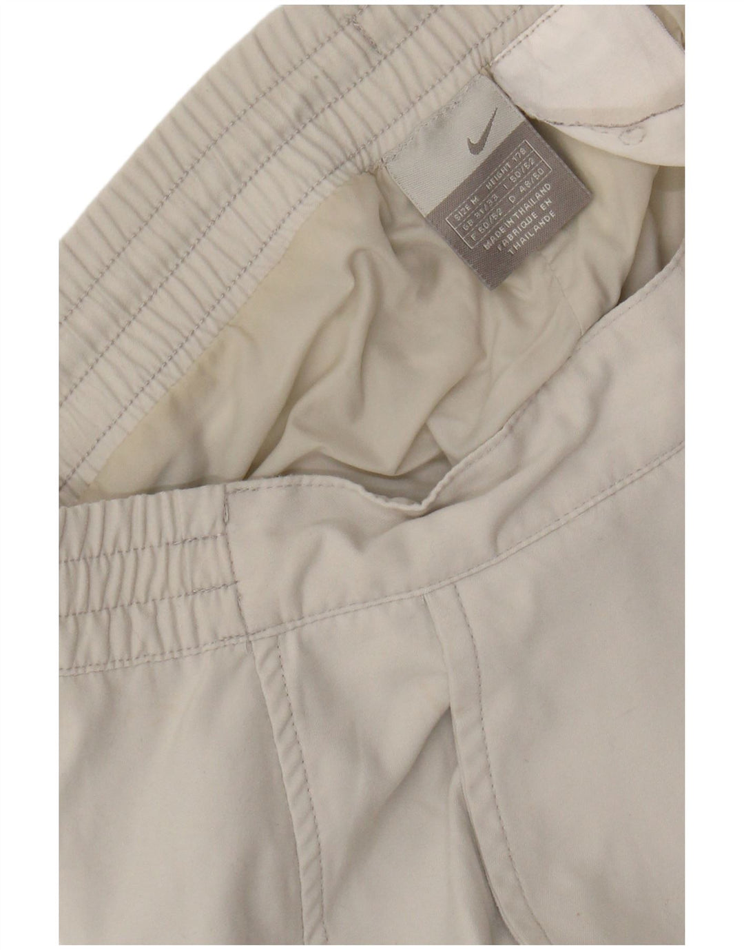 Pantaloni antivento da uomo NIKE medi W32 L31 color block bianco