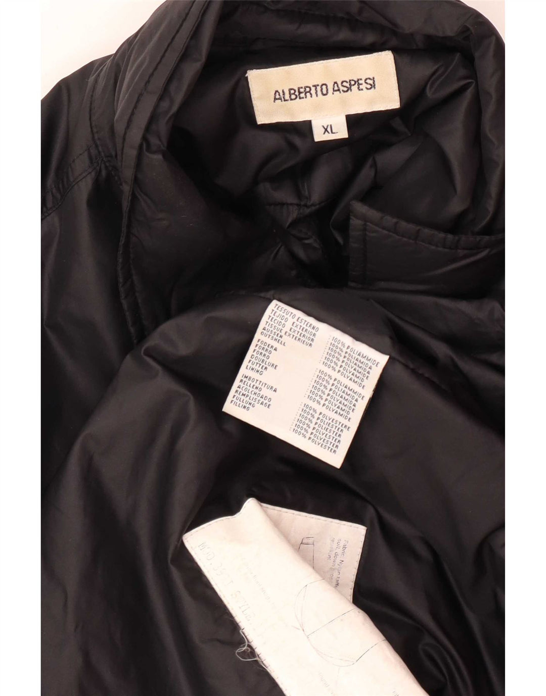 Giubbotto bomber da uomo Alberto Aspesi UK 42 XL nero poliammide
