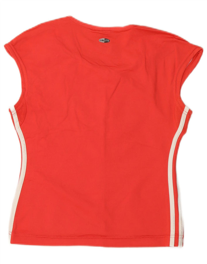 Canotta corta da donna ADIDAS UK 12 rosso medio in poliammide