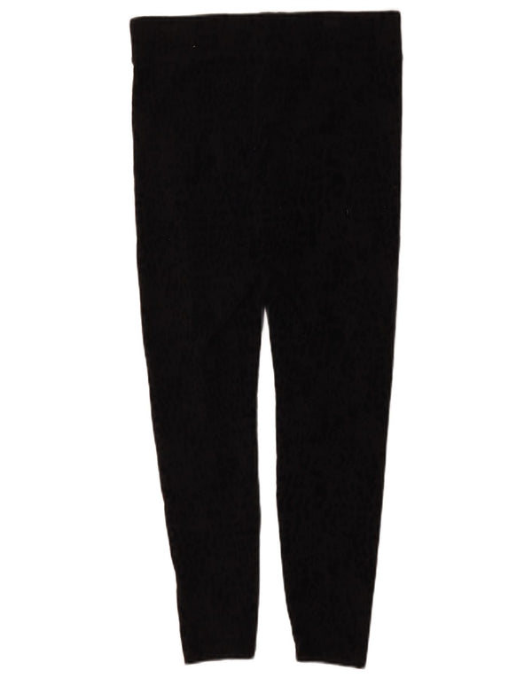 Leggings da donna Marks & Spencer UK 10 Piccolo cotone nero con stampa animalier