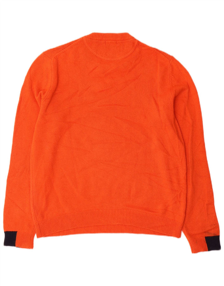 Maglione maglione girocollo da donna Sun68 UK 16 grande lana arancione