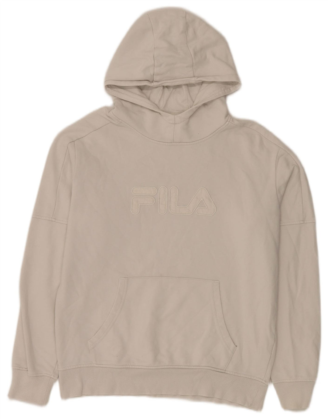 Felpa con cappuccio grafica da uomo Fila in cotone bianco medio