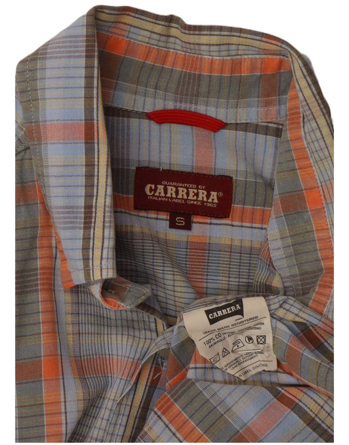CARRERA Camicia Uomo Piccolo Quadri Blu in Cotone