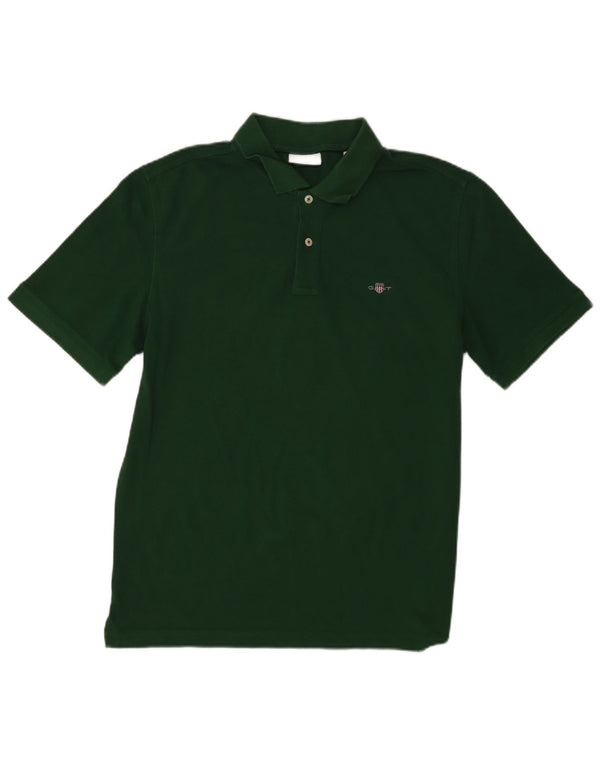 Polo da uomo Gant grande in cotone verde