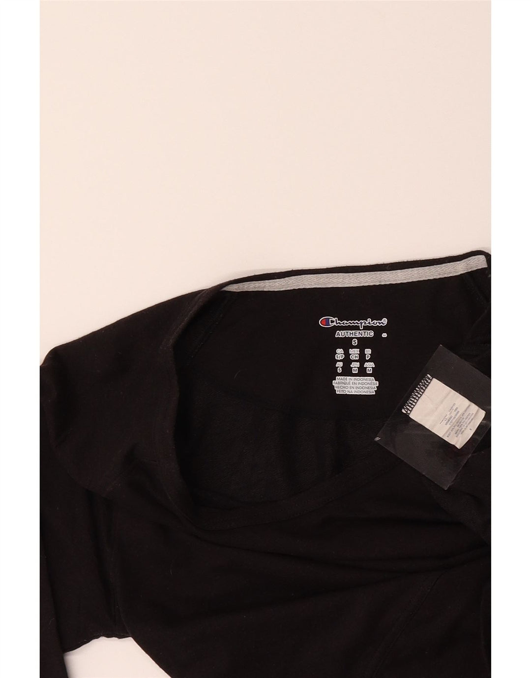 CHAMPION Womens Top Long Sleeve UK 10 Small Black Polyester