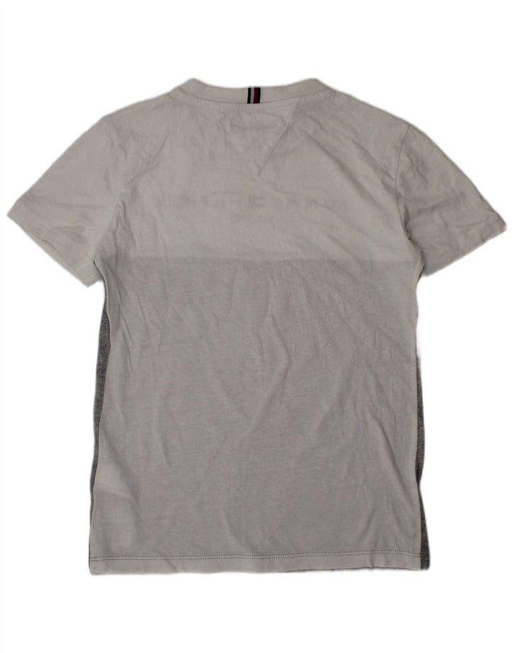 TOMMY HILFIGER T-shirt grafica per ragazzi 9-10 anni in cotone color block grigio