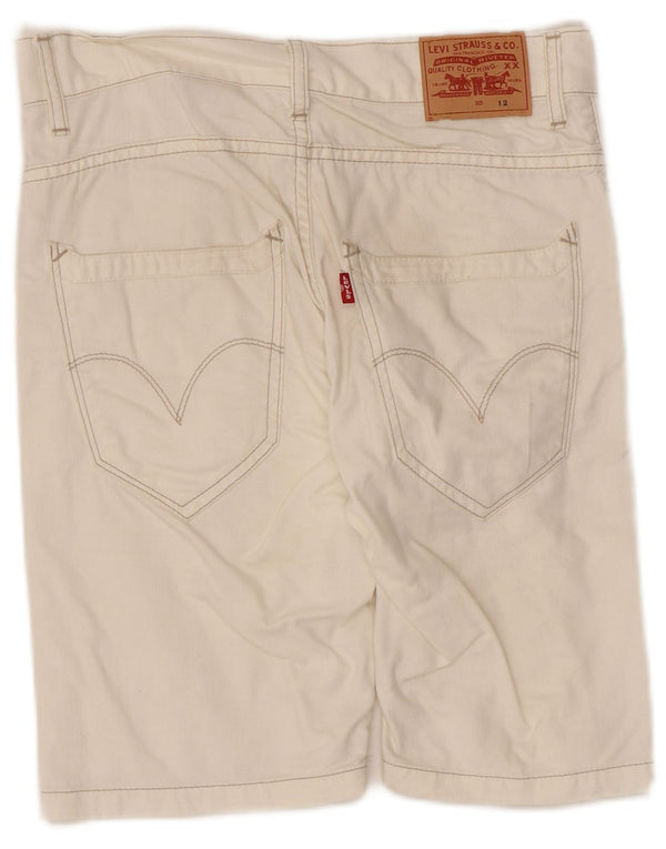 Pantaloncini di jeans per ragazze Levi's 11-12 anni W28 cotone bianco