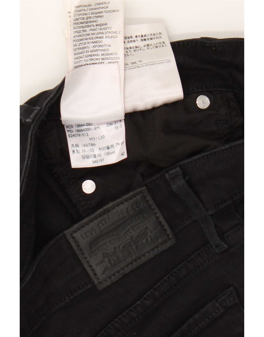 Jeans Levi's da donna 712 slim W31 L30 cotone nero
