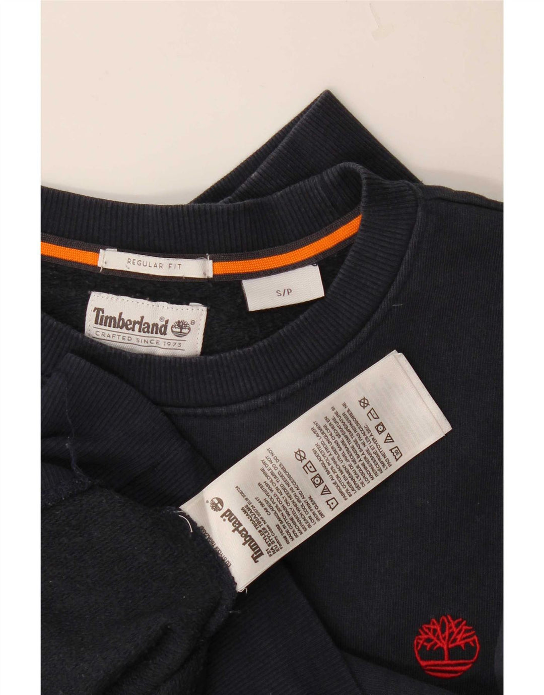 Felpa Timberland da uomo con vestibilità regolare, piccola, in cotone blu navy