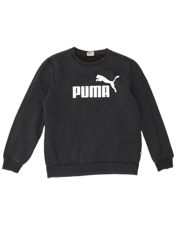 Felpa grafica da uomo Puma, media, in cotone blu navy